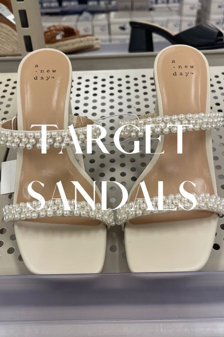 Currently obsessing over these pearl sandals from @target! 

These took over tiktok and are now back in stock. Perfect if you’re a bride or just love a good shoe! Hurry and grab your size. 

Click the link in my bio to shop or shop directly in the @shop.ltk app! 
||  #ltkfind #ltkshoecrush #target #targetstyle #targetlover #dolcecitadupe #targetgems #targetstyle #targetheels #targetmusthaves