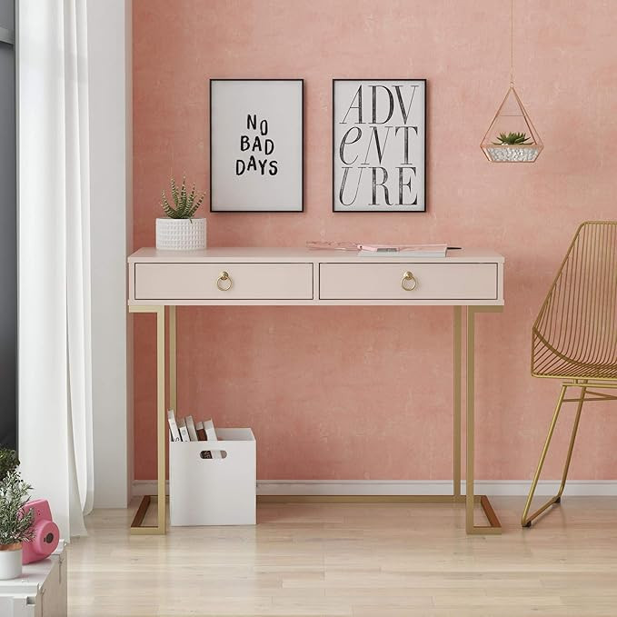 CosmoLiving Cosmopolitan Camila Writing, Pink Desk | Amazon (US)