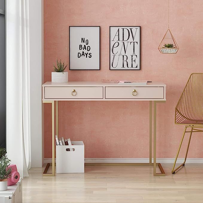 CosmoLiving Cosmopolitan Camila Writing, Pink Desk | Amazon (US)