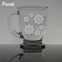 Snowflake Christmas Coffee Mug, Custom Carved 16Oz Mug - Personalized, Engraved Office Gift | Etsy (US)
