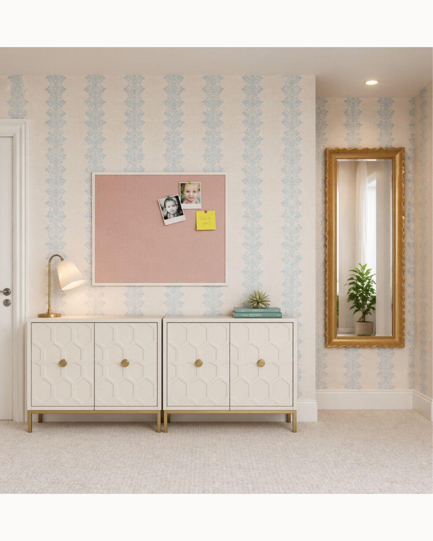 The craft corner renderings of this bedroom upgrade! This creative 12 year old needs to store all of her things, so a sideboard it is!! 

#LTKSaleAlert #LTKHome #LTKdayinmylife
