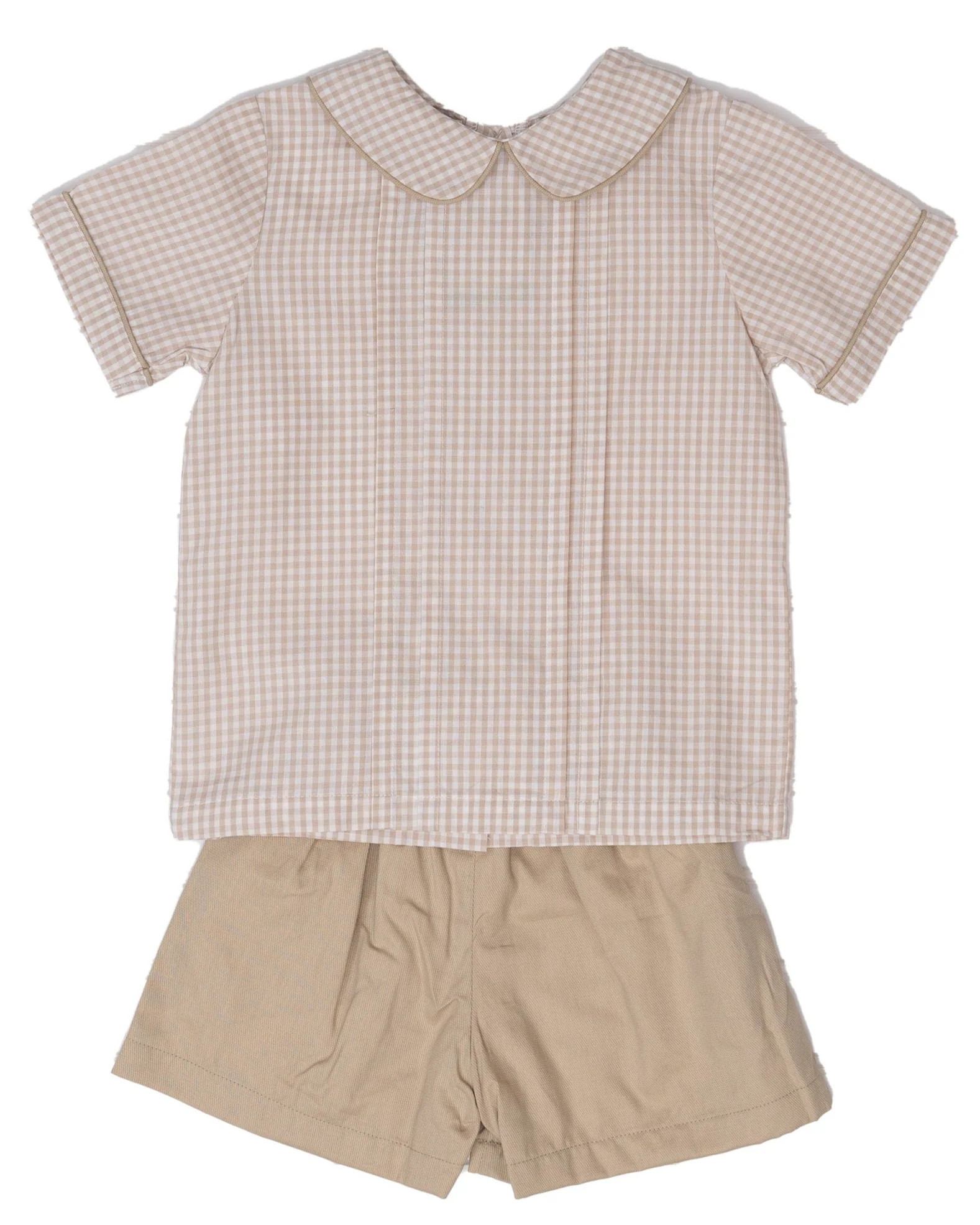 Sebastian Tan Check Shorts Set | The Oaks Apparel Company