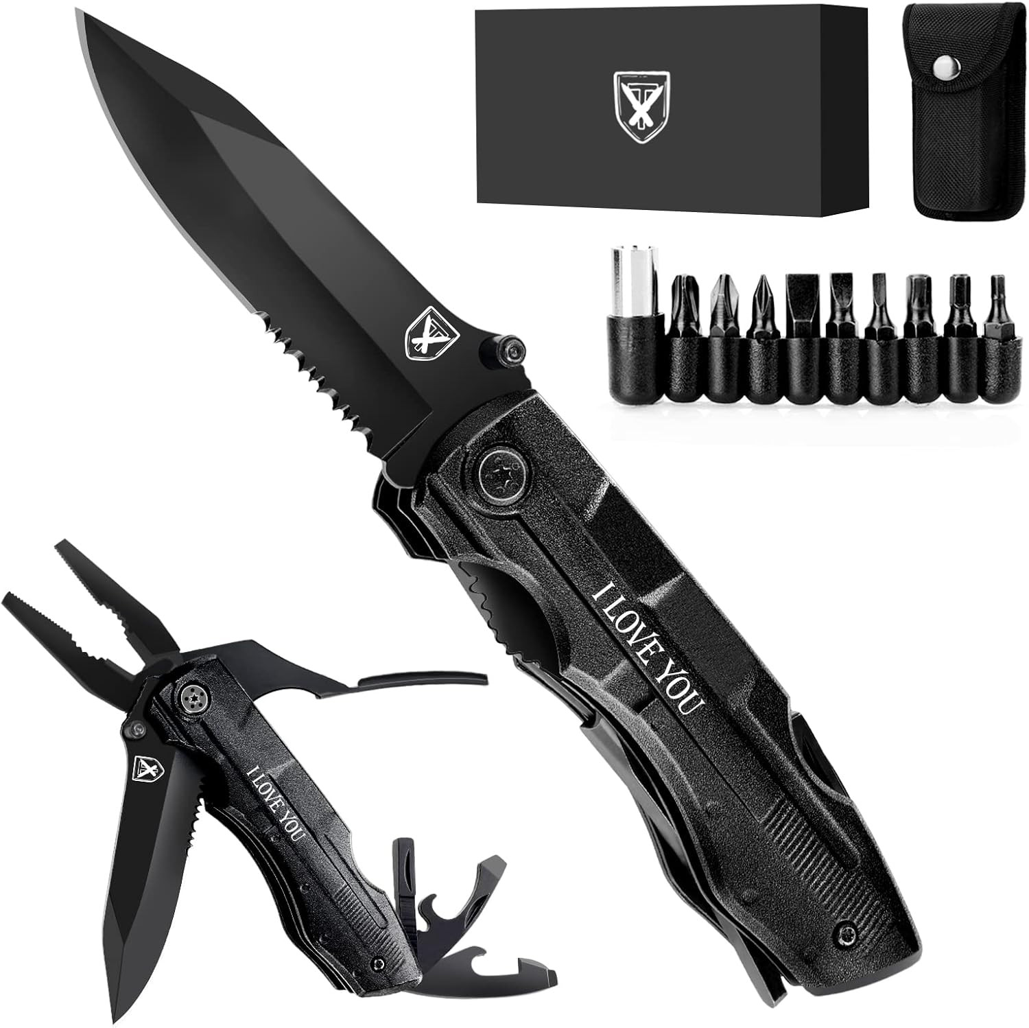 Gifts for Men Him Husband Boyfriend, Pocket Knife Multitool, Christmas Stocking Stuffers, "I LOVE... | Amazon (US)
