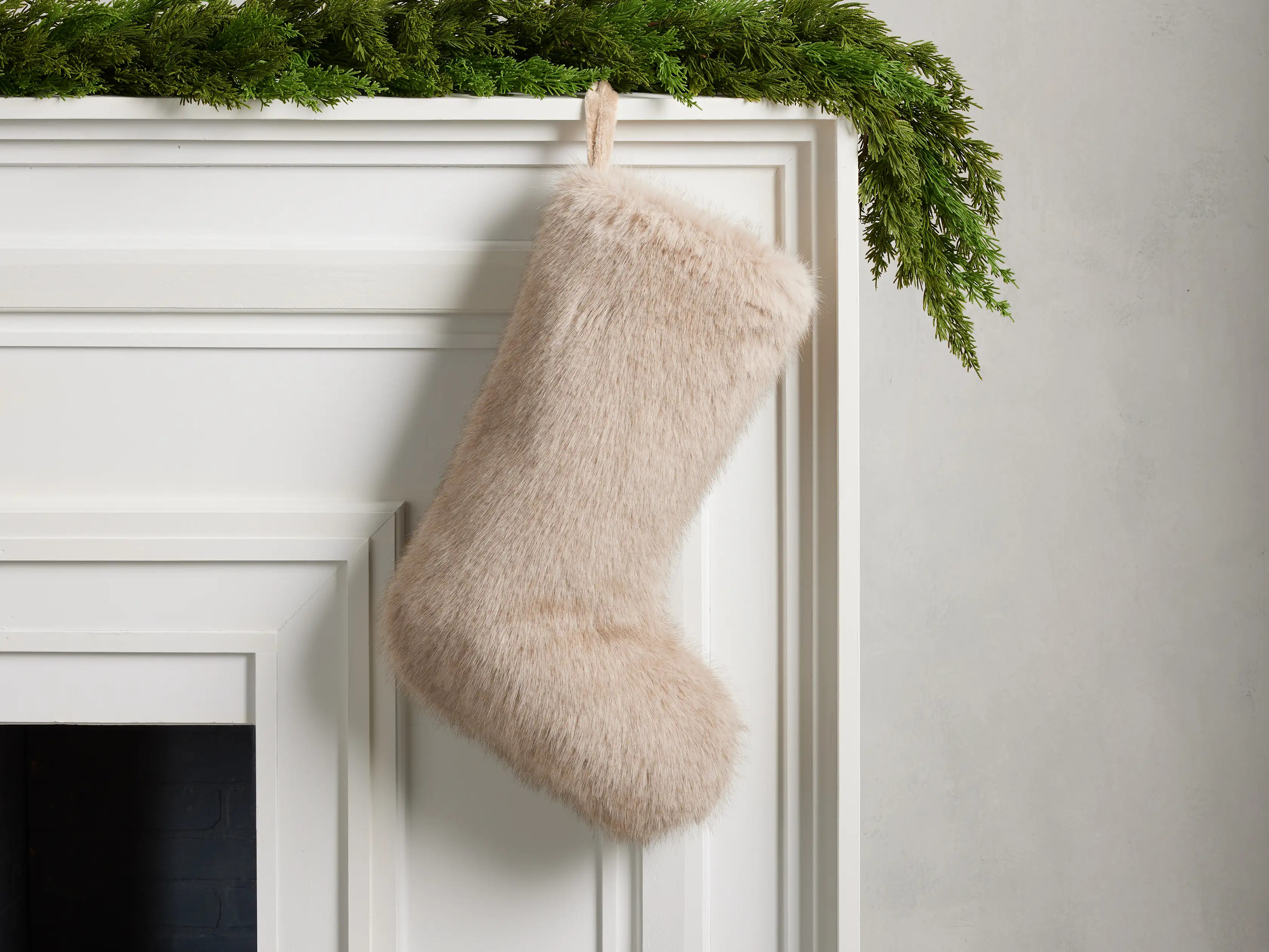 Fairbanks Faux Fur Stocking | Arhaus