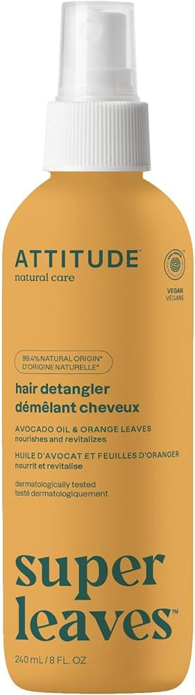 ATTITUDE Detangling Spray, EWG Verified, Plant-Based Ingredients, Vegan, Orange Leaves, 8 Fl Oz | Amazon (US)