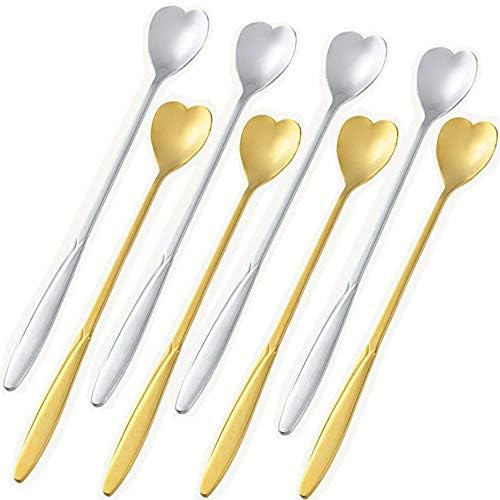 Falytemow 304 Stainless Steel Spoons for Coffee Tea Dessert Drink Mixing Milkshake Spoon Tablewar... | Amazon (US)