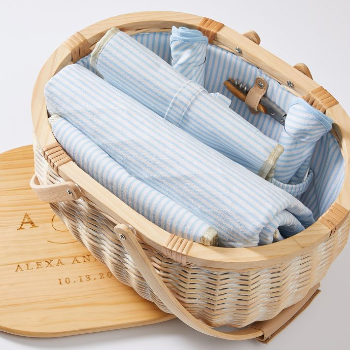 Classic Wicker Picnic Basket For 2 | Mark and Graham
