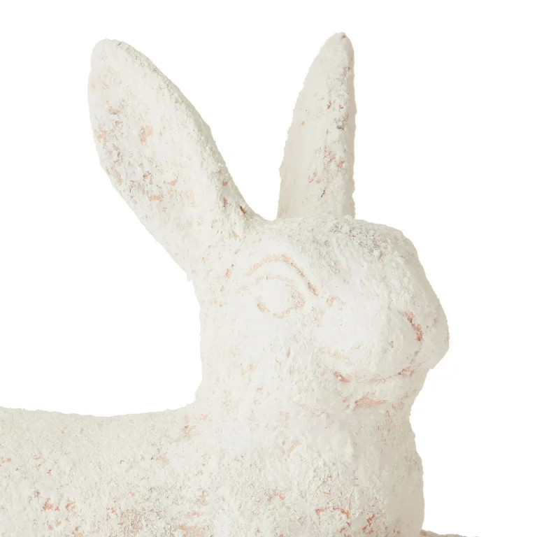 Easter White Lying Bunny Decoration, 5.43 in x 9.65 in, by My Texas House | Walmart (US)