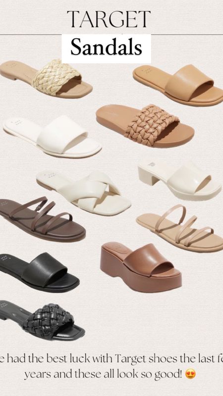 Target sandals for spring. Neutral sandals, strappy sandals, slides, sandals with a heel



#LTKFind #LTKshoecrush #LTKunder50