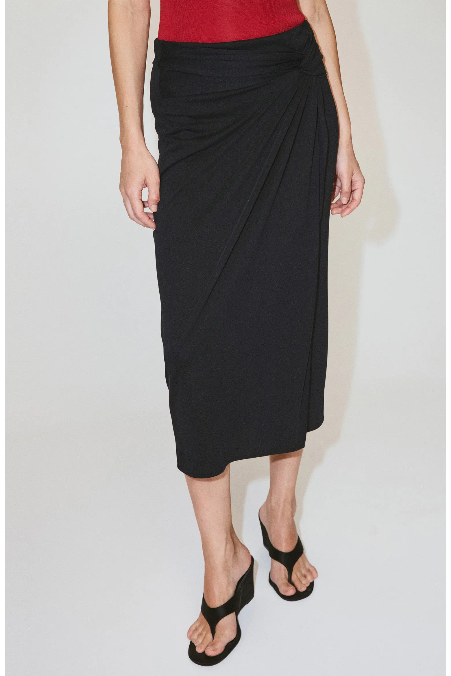 MANGO Ruched Midi Skirt (Women) | Nordstrom | Nordstrom