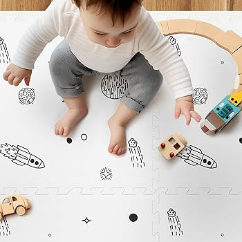 Floor Mats for Kids for Baby with Interlocking Floor Tiles,Space | Amazon (US)
