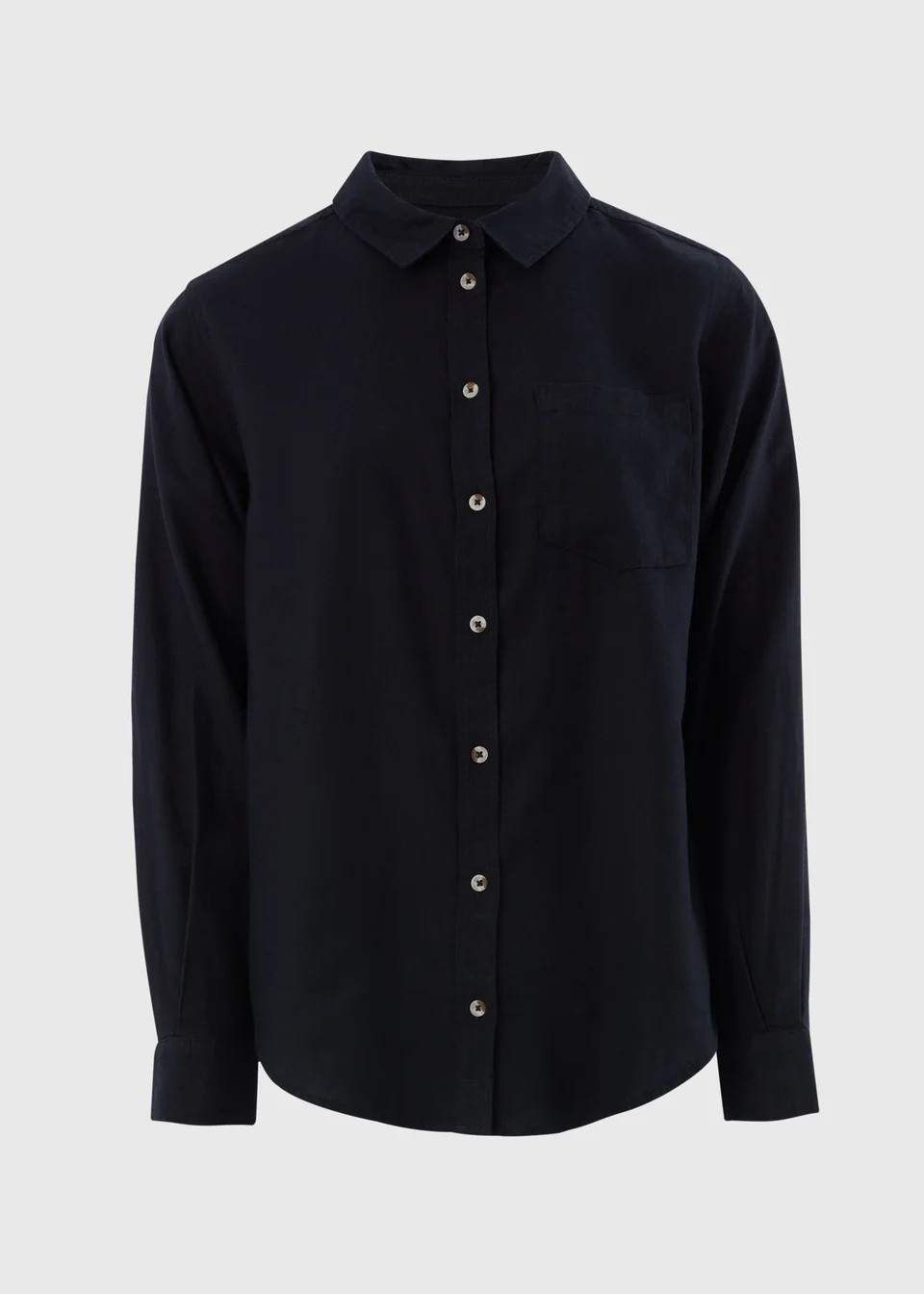 Black Linen Shirt - Size 8 | Matalan (UK)