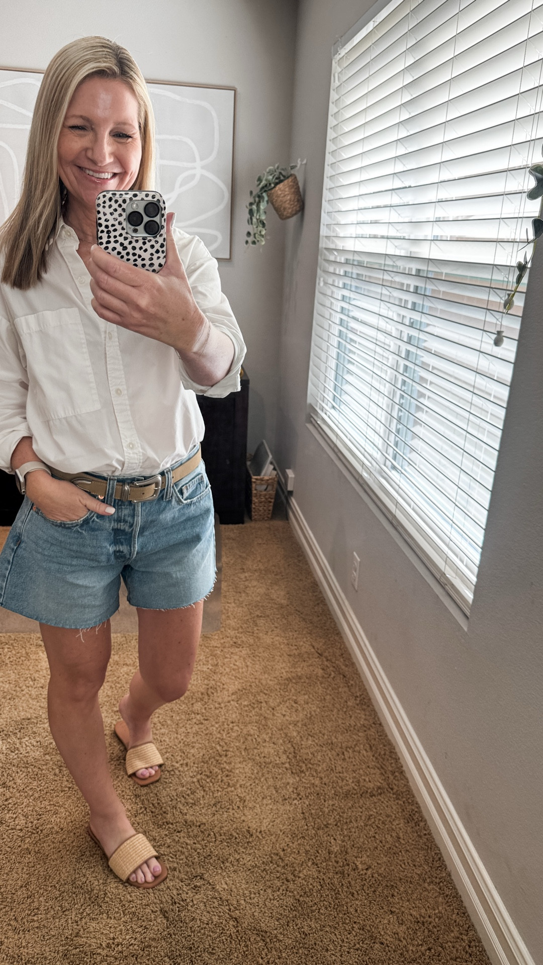 When you work from home but the temps will be in the 90’s all week. I grabbed these Target denim shorts after Jen Reed recommended them and I love them. They are so comfortable and feel high end. 

My button down shirt is an old Abercrombie favorite but I linked other options. 

My sandals are Target and my latest go to pair. 

#LTKootd #LTKSeasonal #LTKOver40
