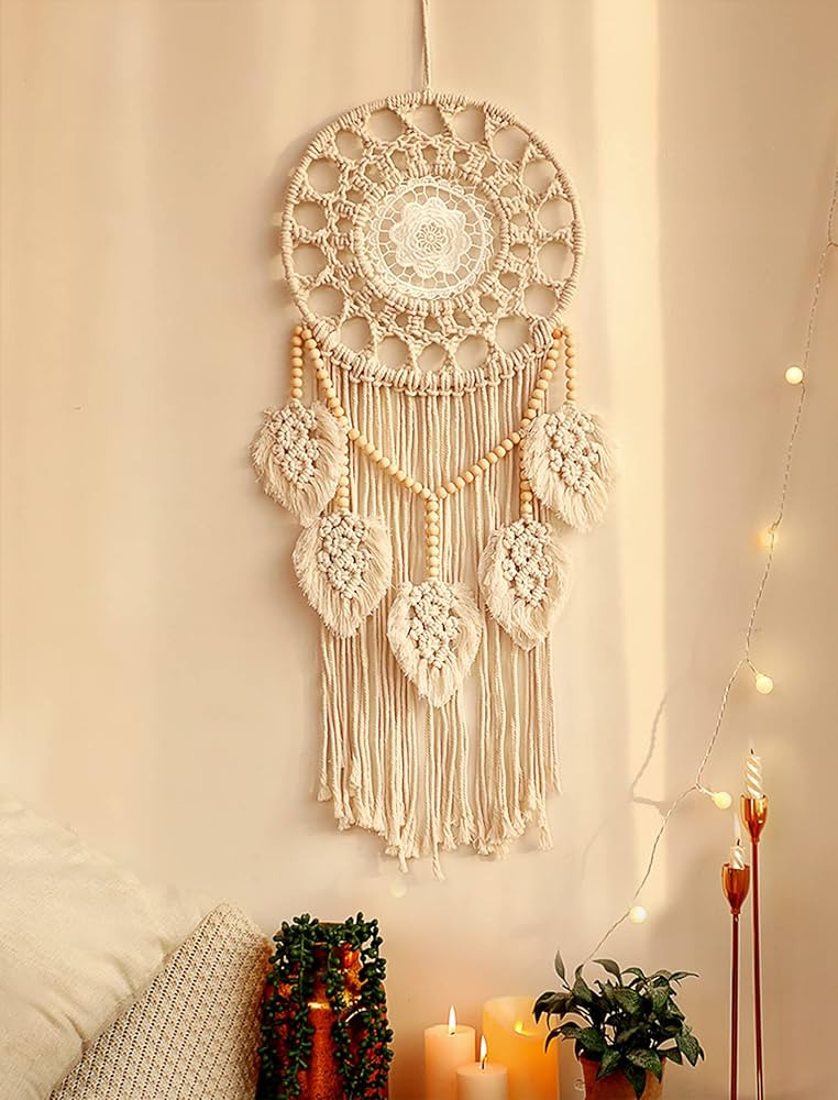 Nice Dream Macrame Dream Catchers for Bedroom Adult Dream Catcher Wall Decor Large Boho Wall Hanging | Amazon (US)
