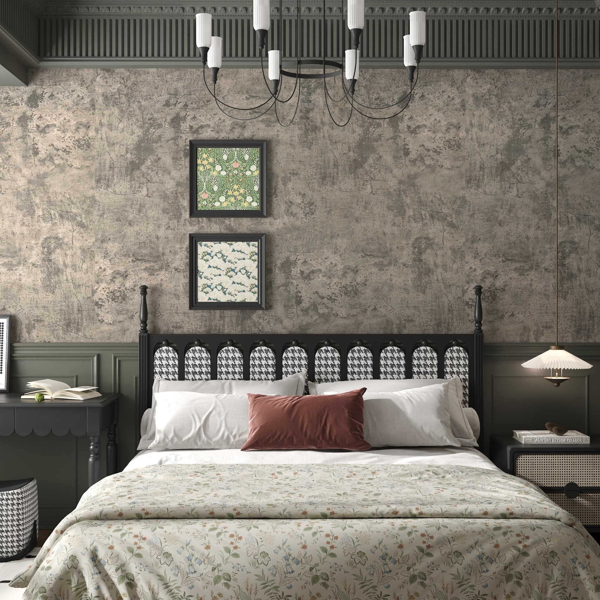 JSEVEM 16"×354" Thick Light Brown Grey Concrete Wallpaper Peel and Stick Industrial Taupe Concre... | Amazon (US)