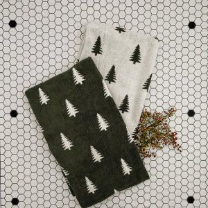 Pine Tree Reversible Jacquard Towels | Pottery Barn (US)