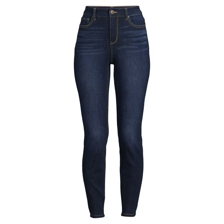 Time and Tru Women's High Rise Skinny Jeans, 29" Inseam for Regular, Sizes 2-20 - Walmart.com | Walmart (US)