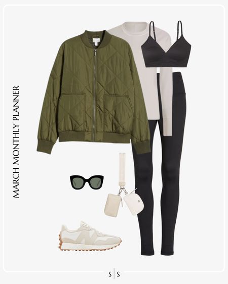 Monthly outfit planner: MARCH: Winter to Spring transitional looks | quilted jacket, layering tee, leggings, sneakers, wristlet purse, bralette

Activewear, Athleisure wear, loungewear, weekend wear 

See the entire calendar on thesarahstories.com ✨ 


#LTKfitness #LTKstyletip