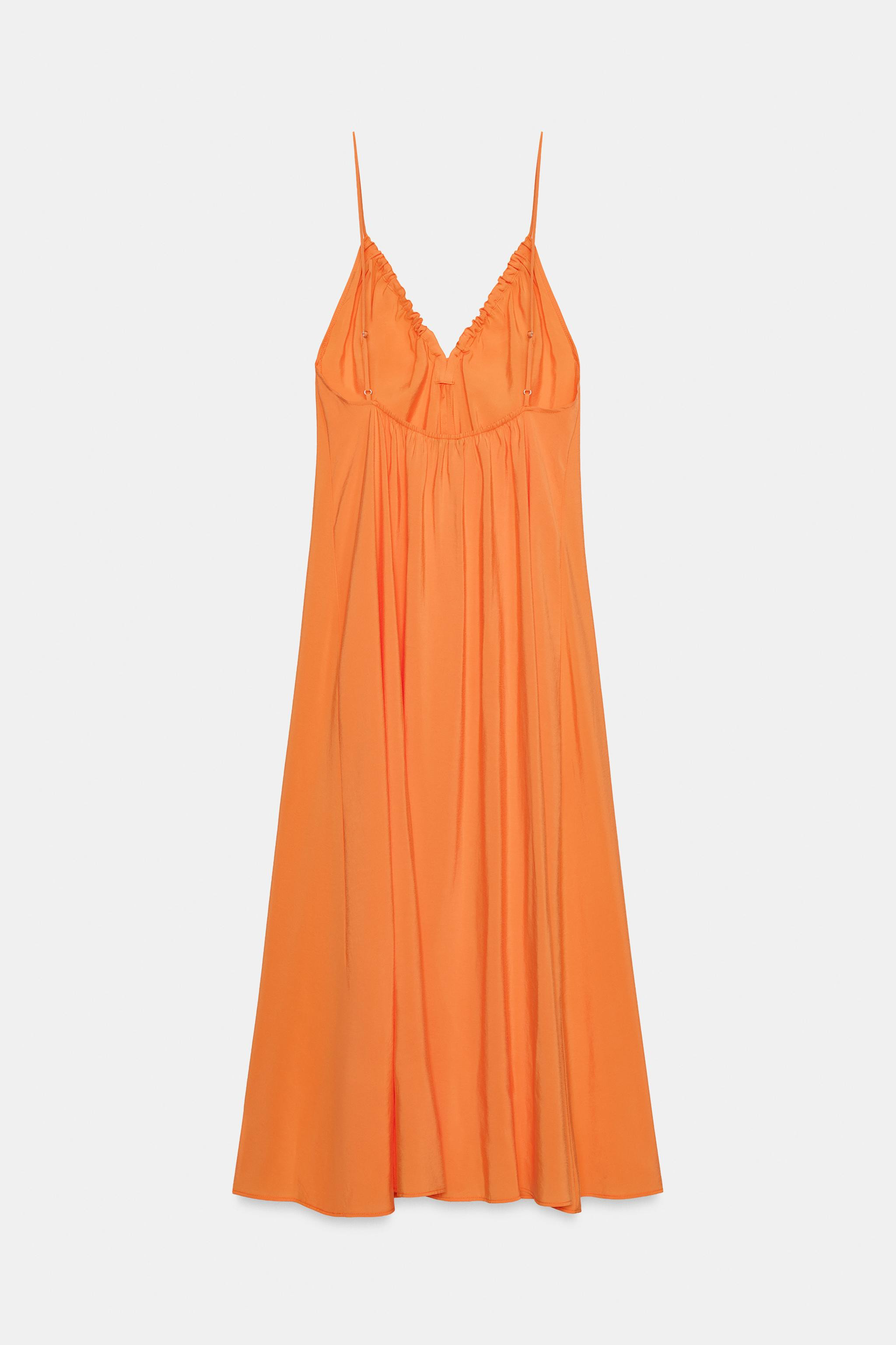 FLOWY TIED MIDI DRESS | Zara US