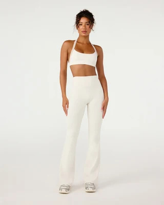 Form Invisible Scrunch Flare Leggings | Vanilla | Crop Shop Boutique US