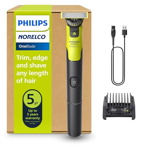 Norelco Philips OneBlade 360 with Connectivity Hybrid Face, Electric Beard Trimmer and Shaver, with 360 Blade Technology, 1x360 Blade for Face, 5in1 Adjustable Comb, Model QP4530/90 | Amazon (US)