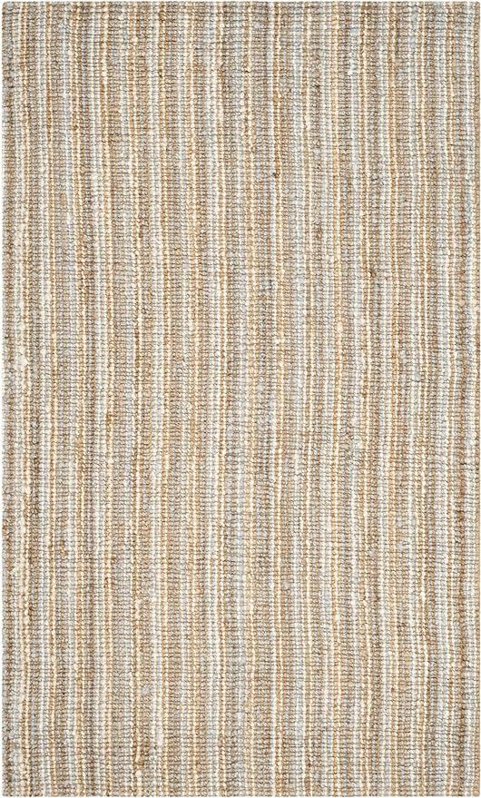 SAFAVIEH Natural Fiber Collection Area Rug - 5' x 8', Grey & Natural, Handmade Chunky Textured Ju... | Amazon (US)