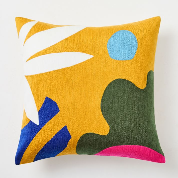 Crewel Botanical Forms Pillow Cover | West Elm (US)
