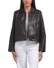 Leather Marley Jacket, Polyester/Leather | TJ Maxx