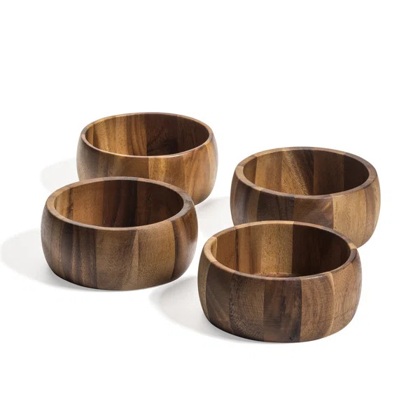 Acacia Wood Individual Salad Bowl (Set of 4) | Wayfair North America