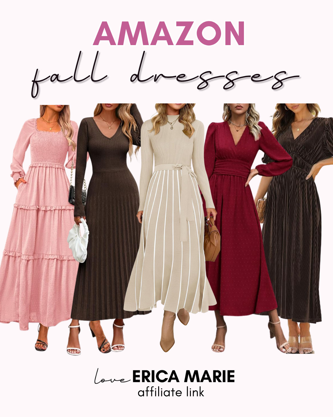 Fall is here! 🍂 If you’re looking for fall dresses that are cozy, comfortable, and still look put together, these are worth checking out. From work outfits and office days to weddings, date nights, and special occasions, these styles are easy to dress up or down. 🤎

Save this for your next fall outfit idea and check out these cozy dress finds for the season! Perfect for pairing with boots, flats, or your favorite fall accessories. 🍁

#FallDresses #FallFashion #FallOutfits #FallStyle #WorkOutfits #WeddingGuestDress #DateNightOutfit #FallWardrobe #DressOutfits #LTKFinds 

 #LTKgrwm #LTKSeasonal #LTKMidsize