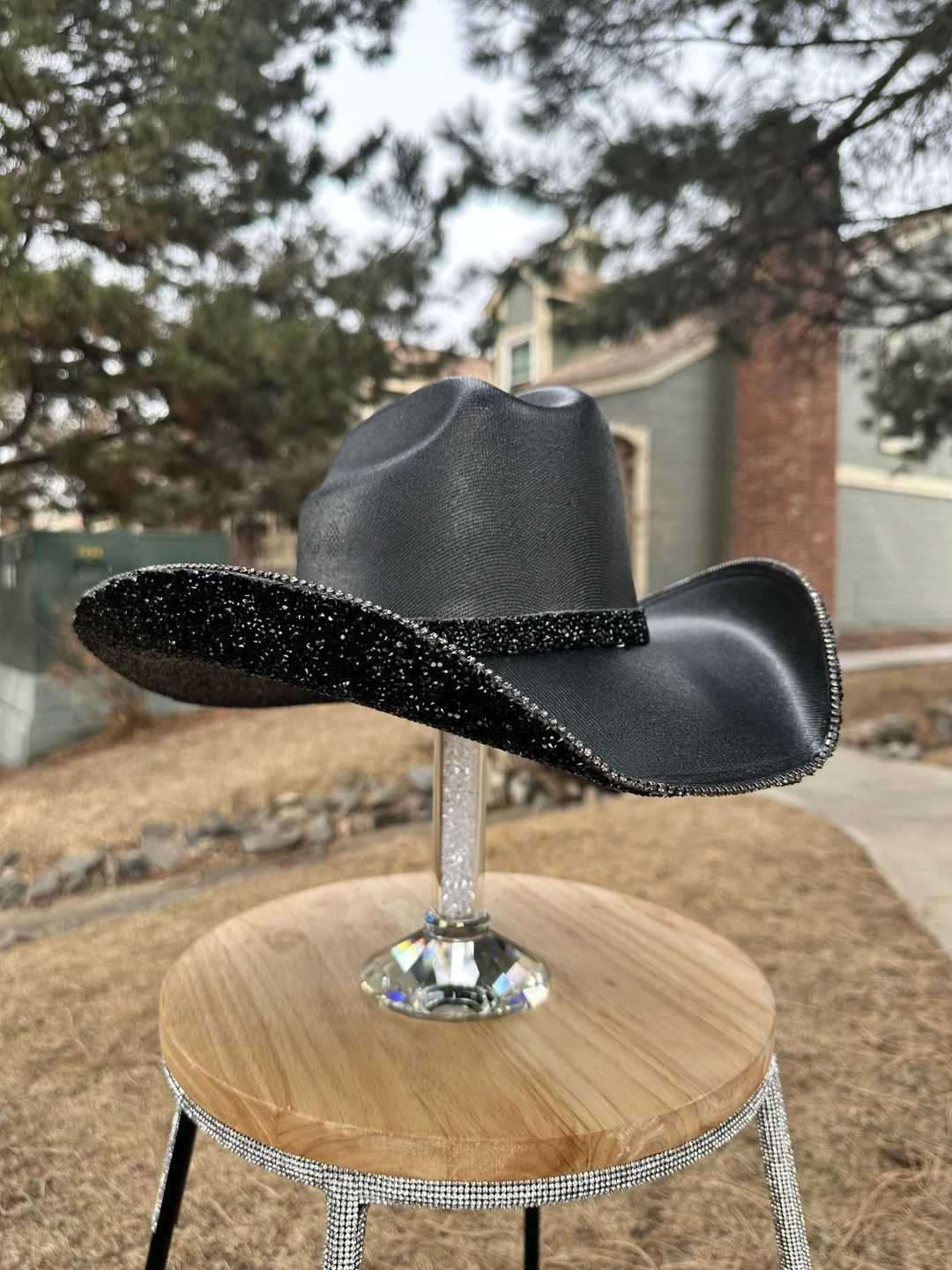 Black Rhinestone Cowgirl Hat. Western Wedding. Country Concert. Space   Costume. Bridesmaids Outf... | Etsy (US)