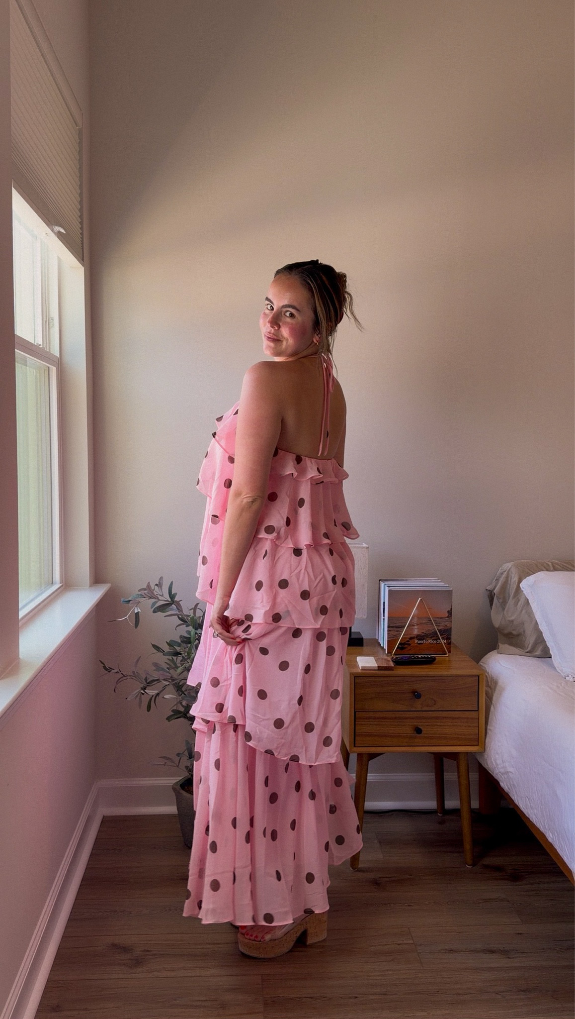 Pink polka dot dress for spring 🤎 I’m wearing size S

#LTKootd