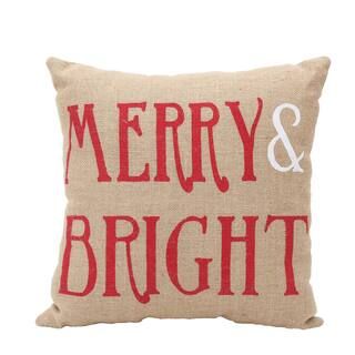 Merry & Bright Burlap Pillow by Ashland® | Michaels Stores