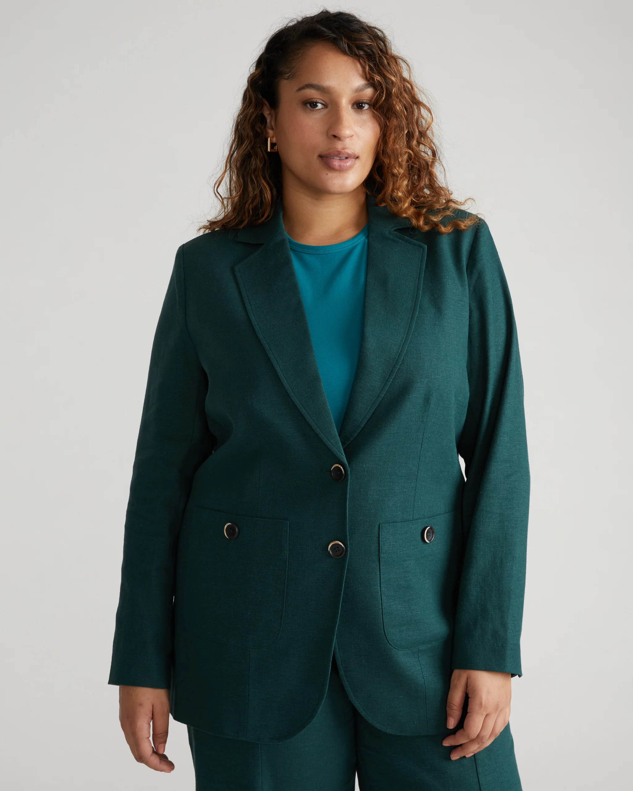 Coastal Linen Blazer - Sea Moss | Universal Standard