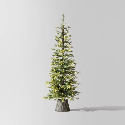 5' Potted Balsam Fir LED Pre-Lit Indexed Artificial Christmas Tree Dewdrop Warm White Lights - Wondershop™ | Target