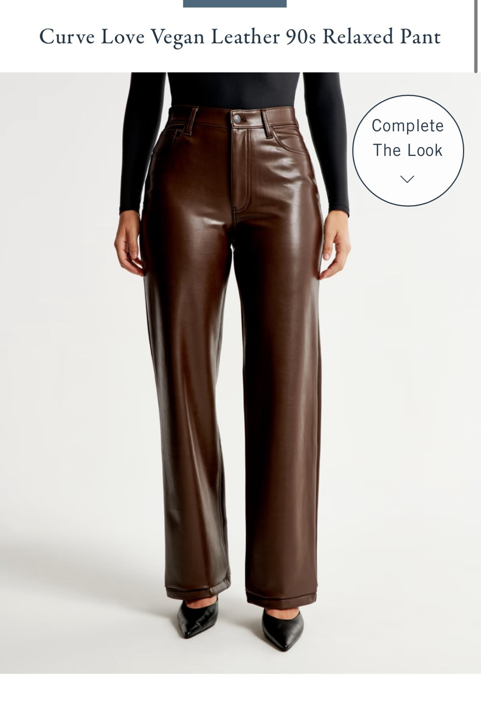 Abercrombie curve love leather pants 