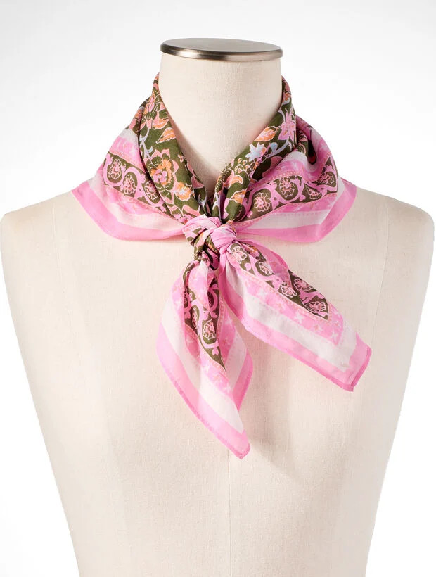 Floral Vines Square Scarf | Talbots