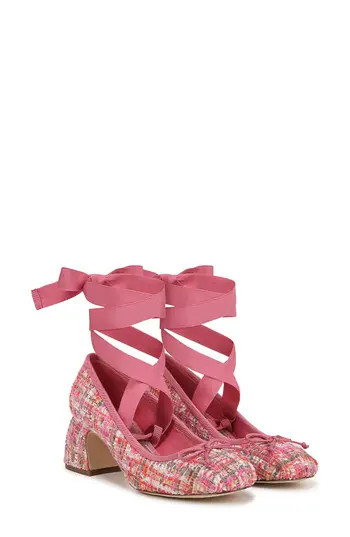 Circus NY by Sam Edelman Della Ankle Wrap Pump in Pink Multi at Nordstrom Rack, Size 9.5 | Nordstrom Rack