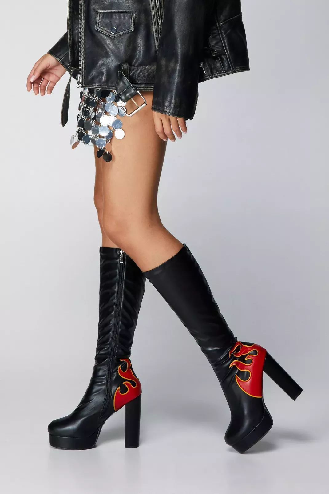 Flame hot sale platform boots