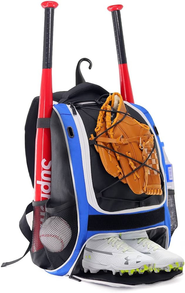 WOLT Youth Baseball Bag - Bat Backpack for Baseball, T-Ball & Softball Equipment & Gear, Bat & Gl... | Amazon (US)