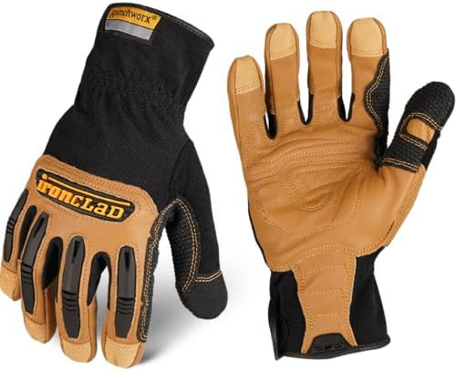 Ironclad Ranchworx Work Gloves RWG2, Premier Leather Work Glove, Performance Fit, Durable, Machin... | Amazon (US)