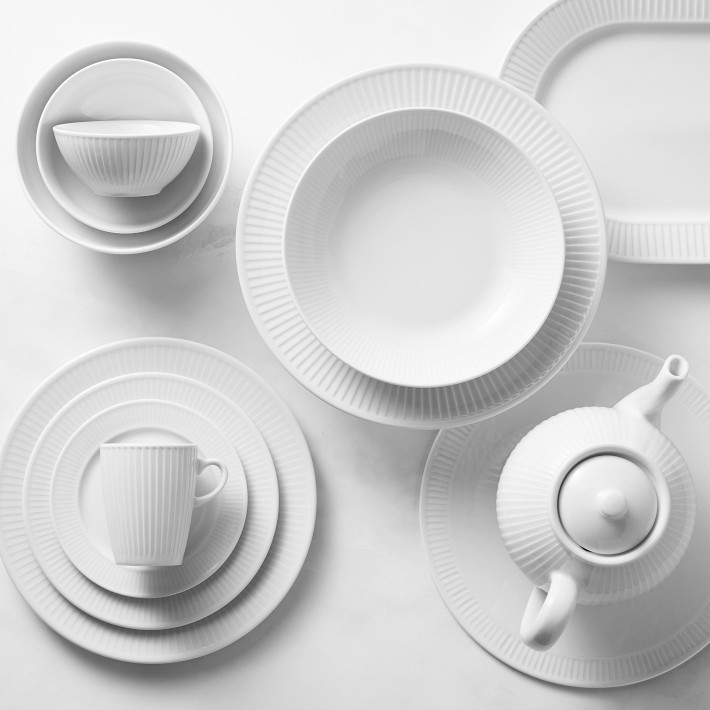 Pillivuyt Plisse Porcelain Dinnerware Collection | Williams-Sonoma