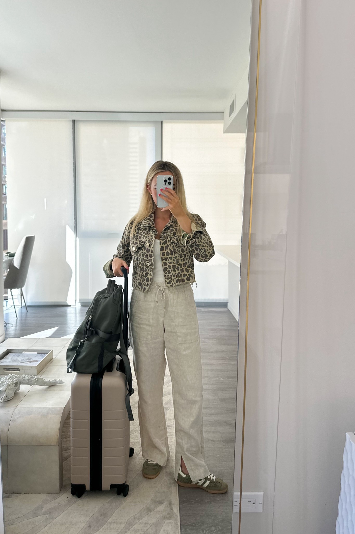 Italy: daily outfit travel day 

Travel Outfit: Linen pants that are ultra-comfy for flights but effortlessly chic for beach days or city walks. Perfect for a versatile vacation wardrobe and packing

ootd style fashion, luggage, linen pants, athleta, travel outfit, leopard,  airport outfit layers 

#LTKItBag #LTKShoeCrush 

#LTKTravel