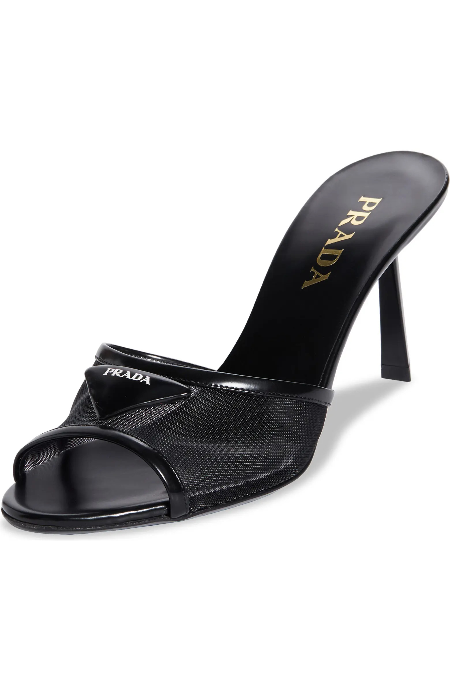 Triangle Logo Mesh Slide Sandal (Women) | Nordstrom