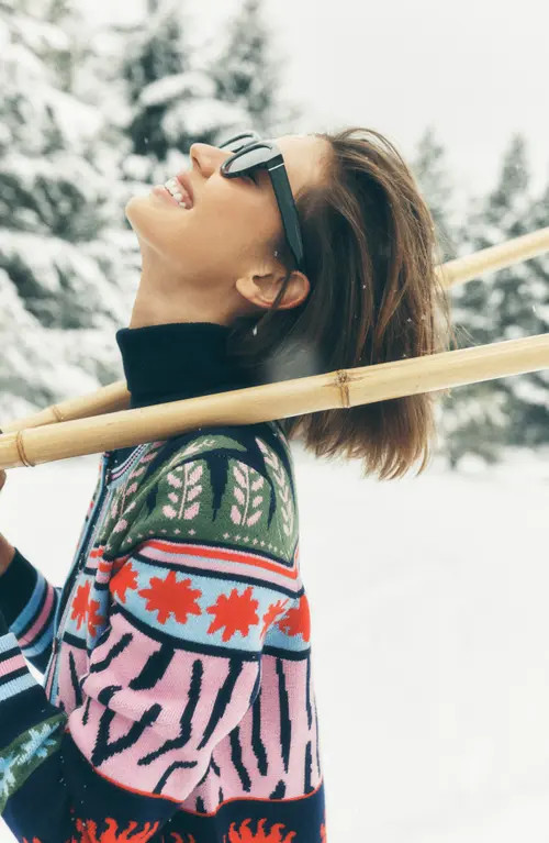 Boden Jacquard Longline Cardigan in Navy Tigers at Nordstrom, Size Medium | Nordstrom