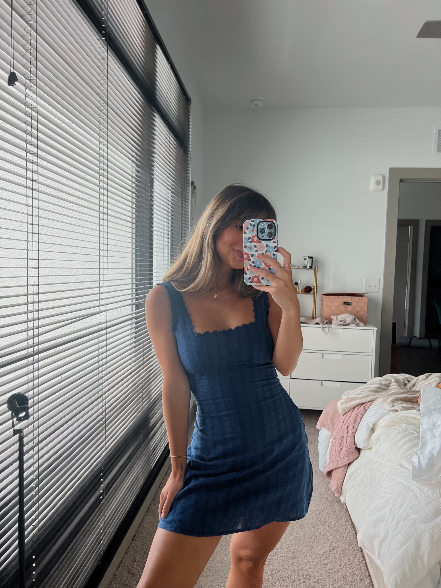 Princess Polly dasha mini dress in navy blue 