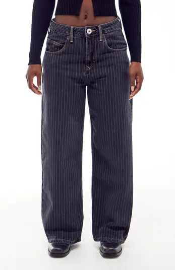 BDG Urban Outfitters Jaya Pinstripe Low Rise Wide Leg Jeans | Nordstrom | Nordstrom