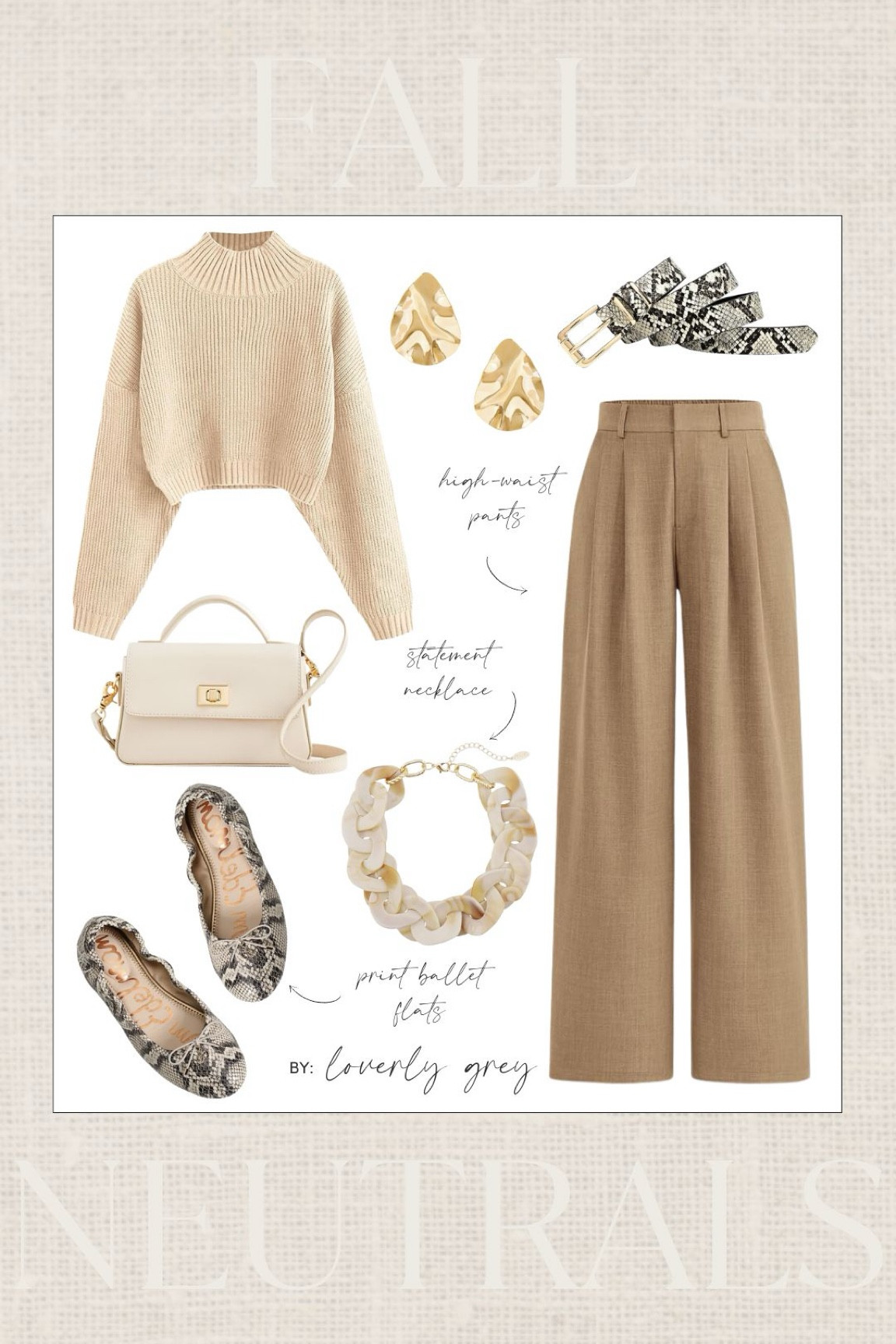Fall fashion neutrals. These high waisted pants and printed ballet flats are per fall staples. Loverly Grey, fall fashion 

#LTKWorkwear #LTKStyleTip #LTKSeasonal