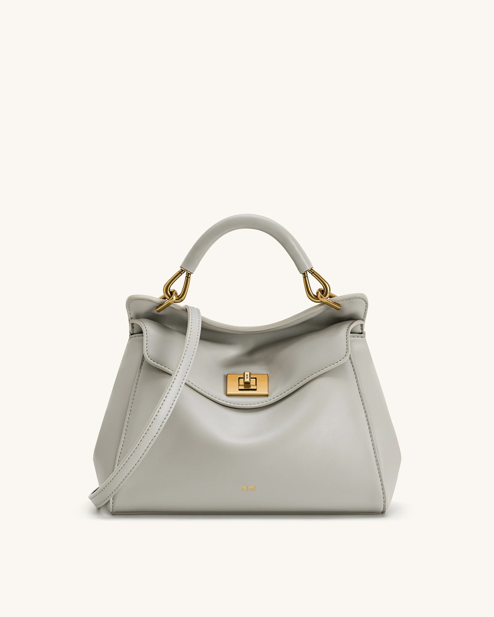 Lucia Classic Top Handle Bag - Light Gray | JW PEI US