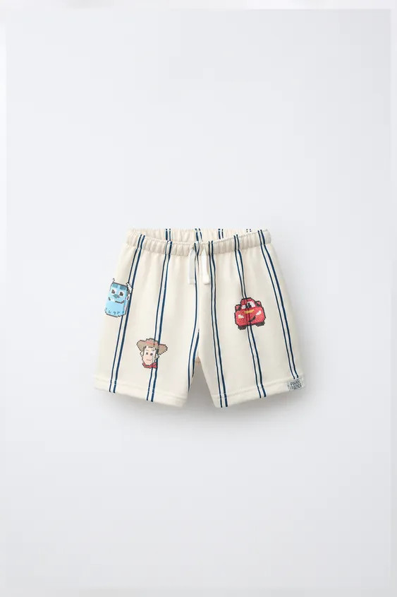 TOY STORY \u00a9 DISNEY/PIXAR EMBROIDERED STRIPED SHORTS | Zara US
